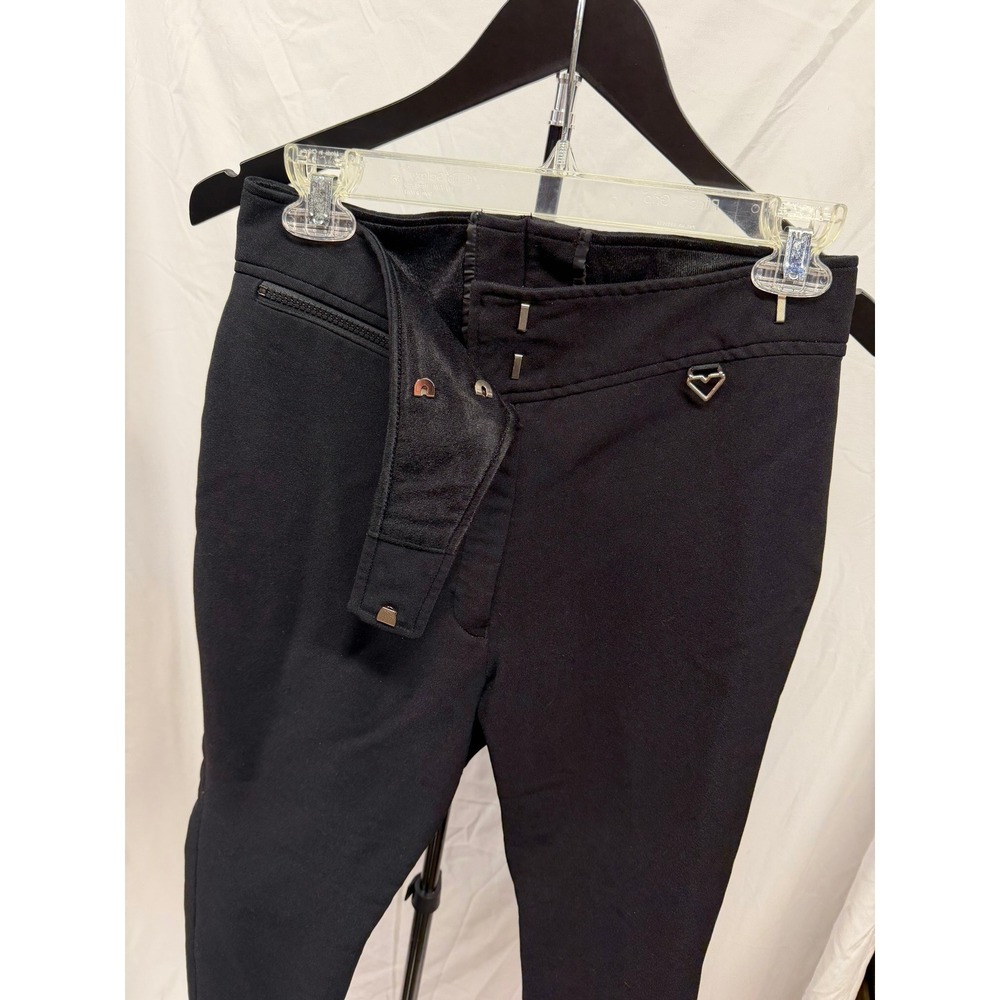 Obermeyer Vintage Women's 14R‎ Black Wool Blend Stirrup Ski Pants - Picture 6 of 9